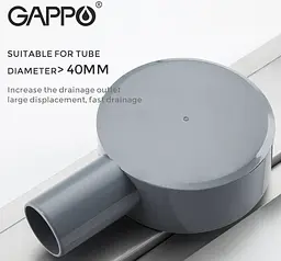 Душовий трап Gappo 1000 мм із нержавіючої сталі під плитку сатин G810007-4 - мініатюра 6