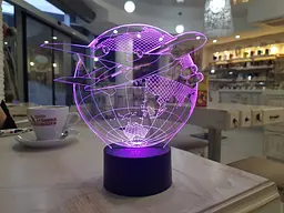 Нічник-світильник 3D Літак 3 3DTOYSLAMP 25х14 см osv0001149 - мініатюра 2