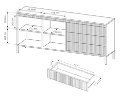 Комод Perfect Home Сенсо / Senso 2-дверний з 3 шухлядами 2D3S/187 Беж (PFH-091108) - мініатюра 4