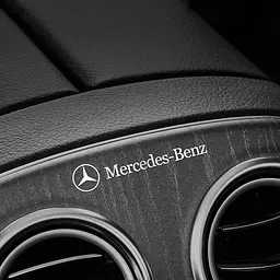 Наклейка з логотипом Mercedes метал, на клейкій стрічці 1шт (універсальна) - мініатюра 3