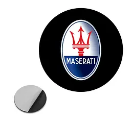 Наклейка з логотипом Maseratti для автоключів d=15 мм Пластикова об'ємна (Завод)