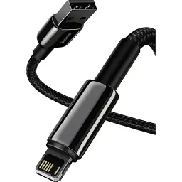 Кабель Baseus Tungsten Gold Fast Charging Cable USB to Lightning 2.4A 2m CALWJ-A01 Black - мініатюра 2