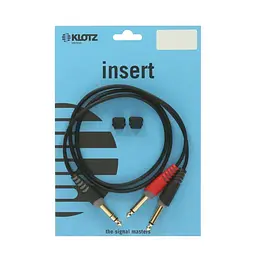 Готовий аудіокабель Jack 6,3 Stereo — 2xJack 6,3 mono KLOTZ AY1-0300 3м - мініатюра 3