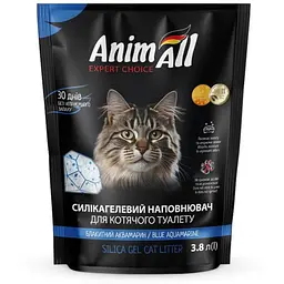 Силікагелевий наповнювач AnimAll Кристалі аквамарину для котів 3.8 л 1.6 кг