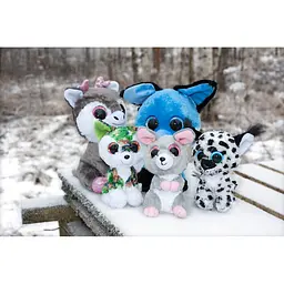 М'яка іграшка Lumo Stars Рись Winter класична, 15 см, білий з чорним (54970) - мініатюра 2