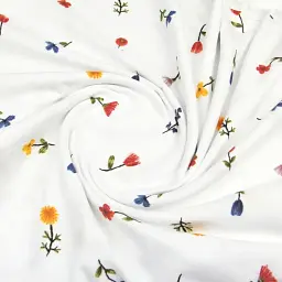 Багаторазова непромокаюча пелюшка Cosas Wild Flower 100х120 см біла (Diaper_WildFlowerDreamsRed_100x120) - мініатюра 6