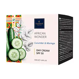 Крем для обличчя Famirel African Wonder З огірком та морингою SPF50 50 мл (7290114087070)