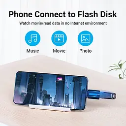 Перехідник USB 2.0 Type-C USB AF (OTG) PVC Vention чорний - мініатюра 5