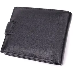Горизонтальний гаманець середнього розміру з натуральної шкіри ST Leather 22454 чорний - мініатюра 2