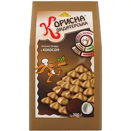 Печиво пісочне Корисна кондитерська з кокосом 300 г (388923) - мініатюра 2