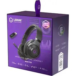 Игровая гарнитура Lorgar Noah 702 Wireless Gaming Headset Black (LRG-GHS702) - миниатюра 8
