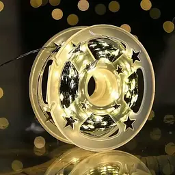 Світлодіодна гірлянда Роса 200 метрів, діоди теплого білого кольору на зеленому дроті, 2000 LED, з пультом керування