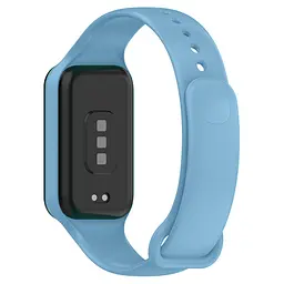 Силіконовий ремінець для фітнес браслетів Xiaomi Redmi Smart Band 2 Mi Band 8 Active, Silicone, light blue, зі зручною застібкою, на фітнес трекер та смарт годинник, ArmorStandart (ARM73999) - мініатюра 2