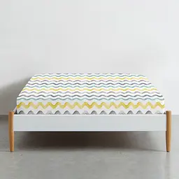 Простирадло Cosas на резинці 90х200х25 waves, жовтий (WaveGreyYellowMint_90x200x25) - мініатюра 2