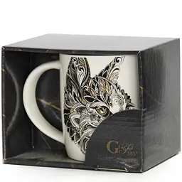 Чашка порцелянова GGP Бочка Animals Gold Рись 1вид 350 мл в Преміум упаковці NBone RX-N16870 (76020790/Рись) - мініатюра 4