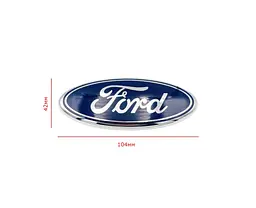 Емблема решітки Ford Синій + Хром 104х42 мм (під ключ) FO30-303-1 NTP - мініатюра 2