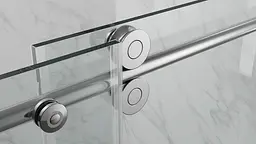 Двері в нішу Koer SR SD06-120x220-TR-01 прозоре скло Easy Clean 8 мм, хром KR5367, універсальні, прозорий, хром - мініатюра 4