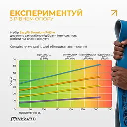 Набір двошарових резинок для підтягування EasyFit Premium 7-63 кг (4 шт) - мініатюра 8