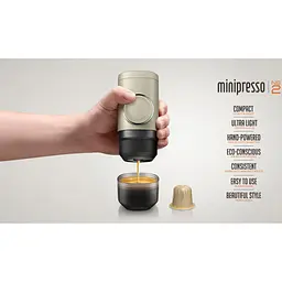 Портативна кавоварка Wacaco Minipresso NS2 Stone Beige (WMININS2) [168808] - мініатюра 12