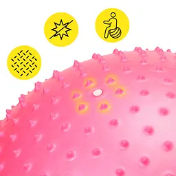 М'яч для фітнесу (фітбол) Cornix 65 см масажний Anti-Burst Pink XR-0485 - мініатюра 2