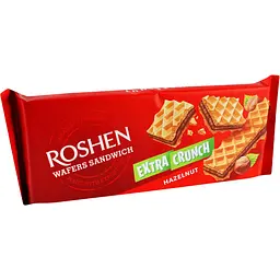 Вафлі Roshen Wafers Sandwich Extra Crunch Hazelnut 142 г (918370) - мініатюра 3