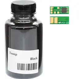 Тонер HP LJ Pro M252, Canon 045, 45г Black +chip WWM (045-CF400A-201Bk)