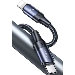 Кабель USAMS Type-C до Lightning 20W для швидкісної зарядки та передачі даних 1.2м чорний (SJ521USB01) (6958444973302) - мініатюра 6