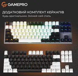 Механічна ігрова клавіатура GamePro MK-124-G Genesis Joker Pro Outemu Red Switch Wireless/Bluetooth/USB - мініатюра 5