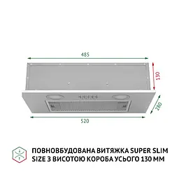 Витяжка повновбудована PERFELLI BI 5252 I 700 LED - мініатюра 2