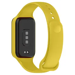 Силіконовий ремінець для фітнес браслетів Xiaomi Redmi Smart Band 2 Mi Band 8 Active, Silicone, yellow, зі зручною застібкою, на фітнес трекер та смарт годинник, ArmorStandart (ARM74002) - мініатюра 2
