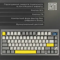 Клавіатура Epomaker TH80 PRO V2 Sea Salt Silent Black механічна бездротова (TH80-PROV2-B-SS) - мініатюра 10