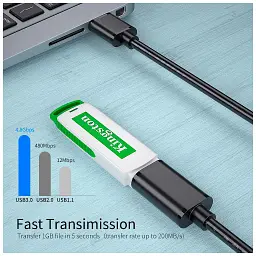 Дата кабель USB 3.0 AM/AF 1.5m Essager (EXCAM-YTA01) - мініатюра 4