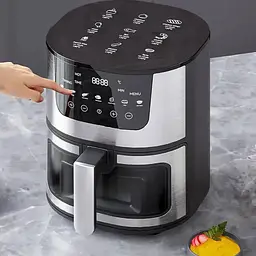 Аерофритюрниця сенсорна Gold Diamond TK-003010 8 л безмасляна повітряна 4000 Вт Чорний - мініатюра 8
