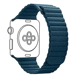 Ремінець ArmorStandart Leather Loop для Apple Watch 42 (Series 11-10)/41/40/38 Blue (ARM51669)