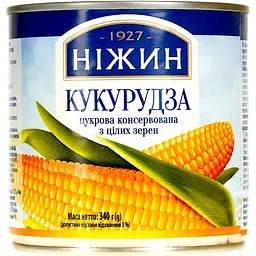 Кукурудза Ніжин цукрова консервована з цілих зерен 340 г (943051)