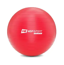 Фітбол Hop-Sport 65см червоний + насос 2020 - мініатюра 2