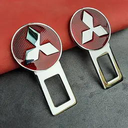 Заглушки ременя безпеки з логотипом Mitsubishi 2 шт