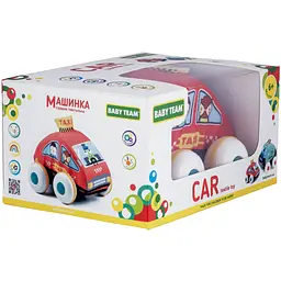 Іграшка текстильна Baby Team Машинка Таксі (8420) - мініатюра 5
