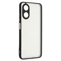 Чехол-накладка для OPPO A17 4G/A17k 4G, Frosted Matte, черный, противоударный чехол с защитой всего корпуса, термополиуретан TPU + поликарбонат PC, ArmorStandart (ARM66725)