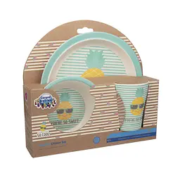 Комплект посуду Canpol babies So Cool Ананас, 3 елементи, бірюзовий (9/226_tur) - мініатюра 6