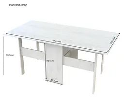 Столовий стіл Doros Торонто Біле дерево 180х89х80 (41510094) - мініатюра 6