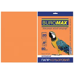 Бумага Buromax А4, 80g, INTENSIVE orange, 20sh (BM.2721320-11)