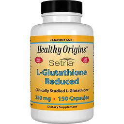 Глутатіон, L-Glutathione, Setria, знижений, 250 мг, 150 капсул Healthy Origins vit0001599