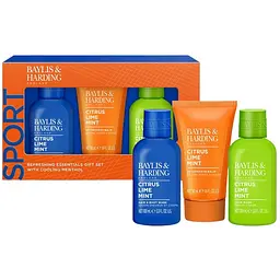 Набір Baylis & Harding Sport 27 Citrus Lime & Mint: Шампунь-гель для душу 100 мл + Гель для вмивання 100 мл + Бальзам після гоління 50 мл - мініатюра 2