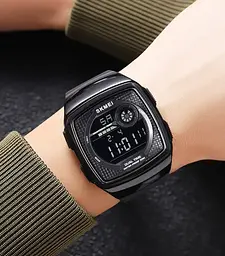Годинник чоловічий наручний спортивний Skmei 2208 (Чорний з чорним) - мініатюра 5