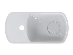 Умивальник Miraggio HELIX R (0001549) Miramarble, Глянцевий, Підвісний, Білий - мініатюра 4