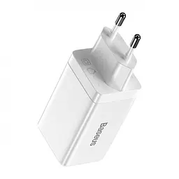 Мережевий зарядний пристрій Baseus GaN3 Pro Fast Charger 2Type-C+USB 65 W CCGP050102 White - мініатюра 4