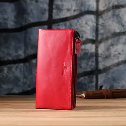 Жіночий шкіряний гаманець на три відділення ST Leather 20,5х10,5х3 см acs0029669 - мініатюра 9