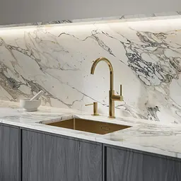Змішувач для кухні Omnires Tula brushed brass (TL6050BSB) латунь - матовий - мініатюра 3