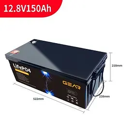 Батарея LiFePo4 GEAR 12.8V - 150Ah (GB-LiFePo4-12.8-150) - мініатюра 2
